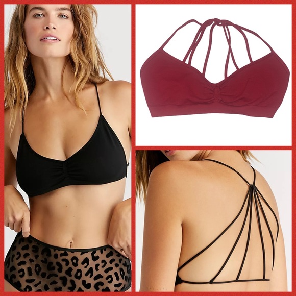 Free People Other - New! Free People Intimately Strappy Back Bra in Red - XS/S
